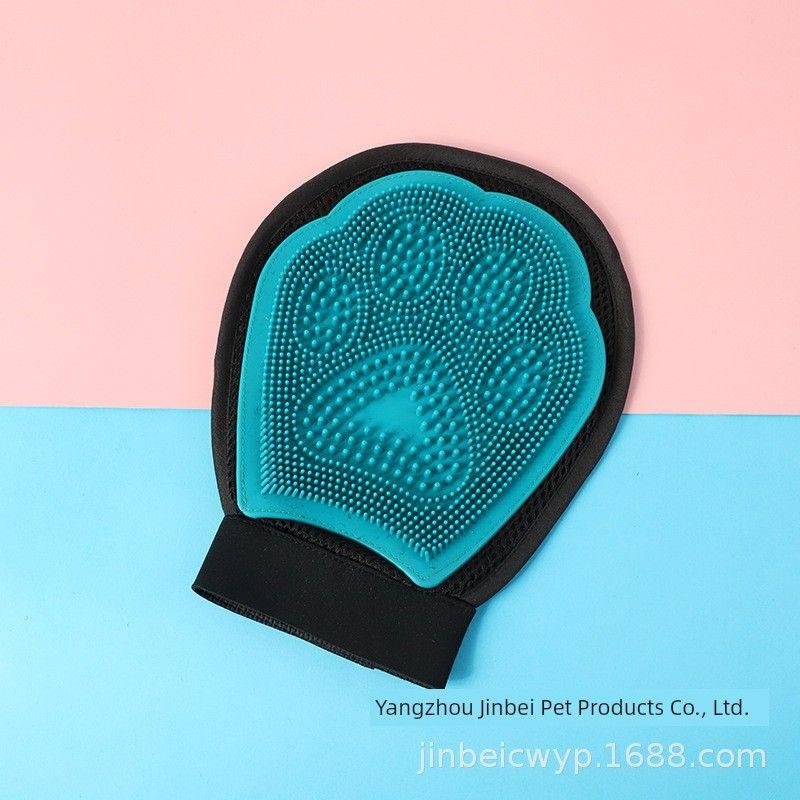

Pet Supplies Dog Double-Sided Hair Rolling Gloves Float Hair Cleaning Cleaning Gloves Pet Bath Massage Gloves Bath Brush Blue_KPG043