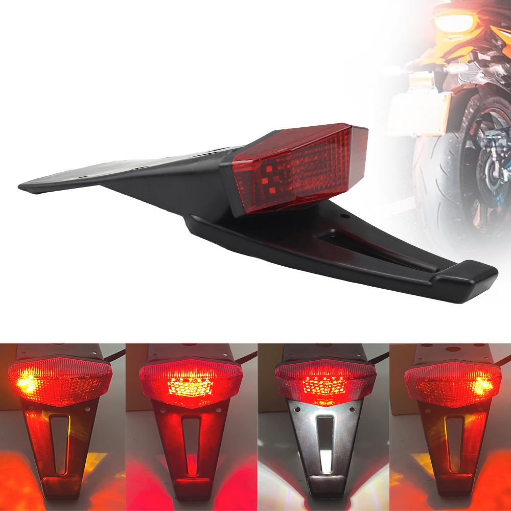 Enduro LED Tail Light Dirt Bike Rear Stop Signal Taillight Universal Moto Motobike Taillight Motocross Accessories