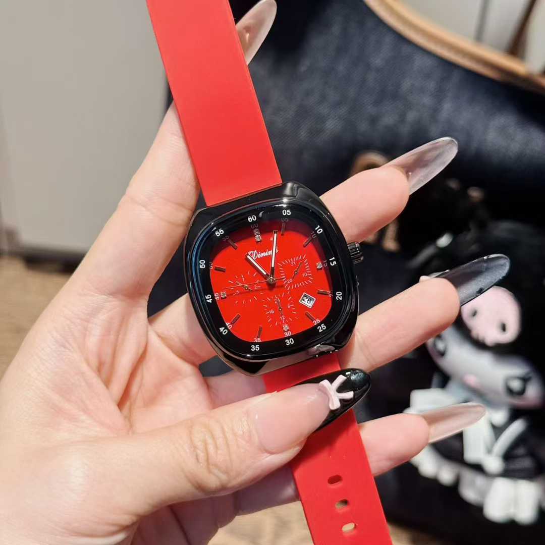 Watch Ladies Light Luxury Versatile Trend Fashion Watch Silicone Women s Watch Large Dial