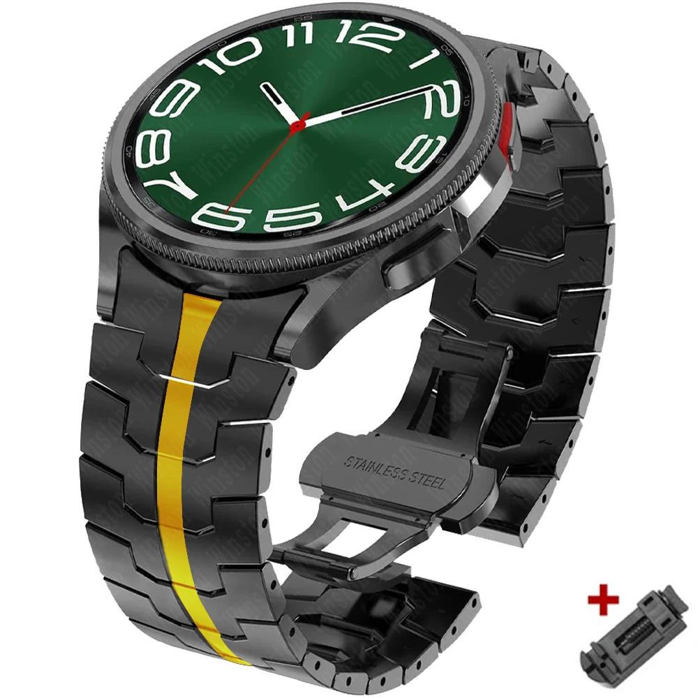 Stainless Steel Strap for Samsung Galaxy Watch 7 6 5 4 Classic 47mm 43mm 42 46mm 45mm No Gaps Metal Band 40 44mm Link Bracelet