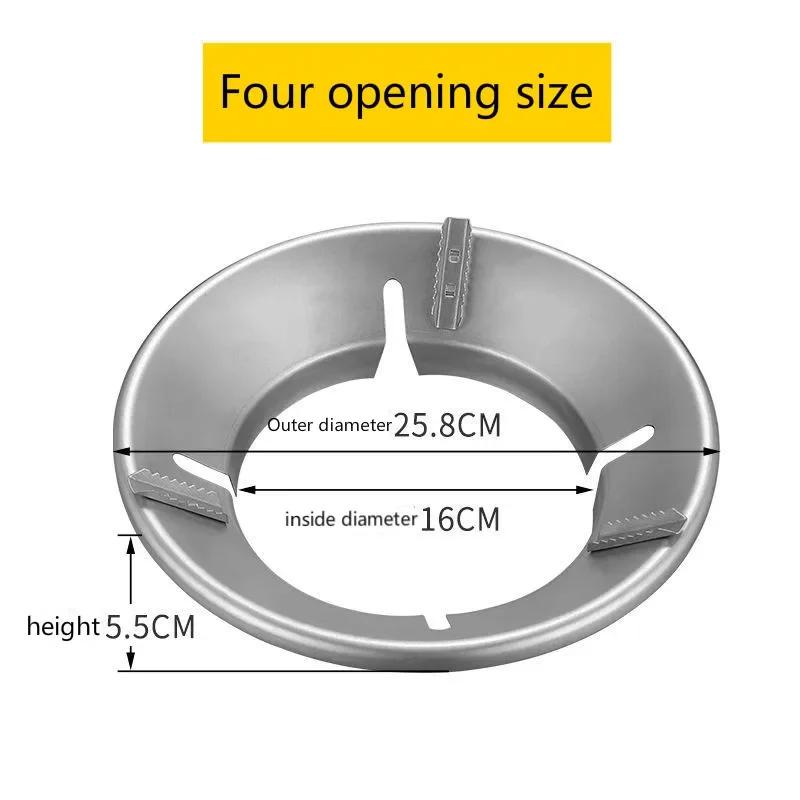 Feuerfester Windschutz Spart Gas Abdeckung Winddichter Ring Rutschfeste Halterung Verdicken Gasherd Energiesparring