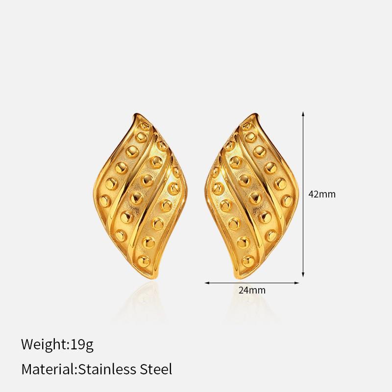Ins Style Stainless Steel Earrings 18K Gold Plated Titanium Trendy Jewelry Men Women