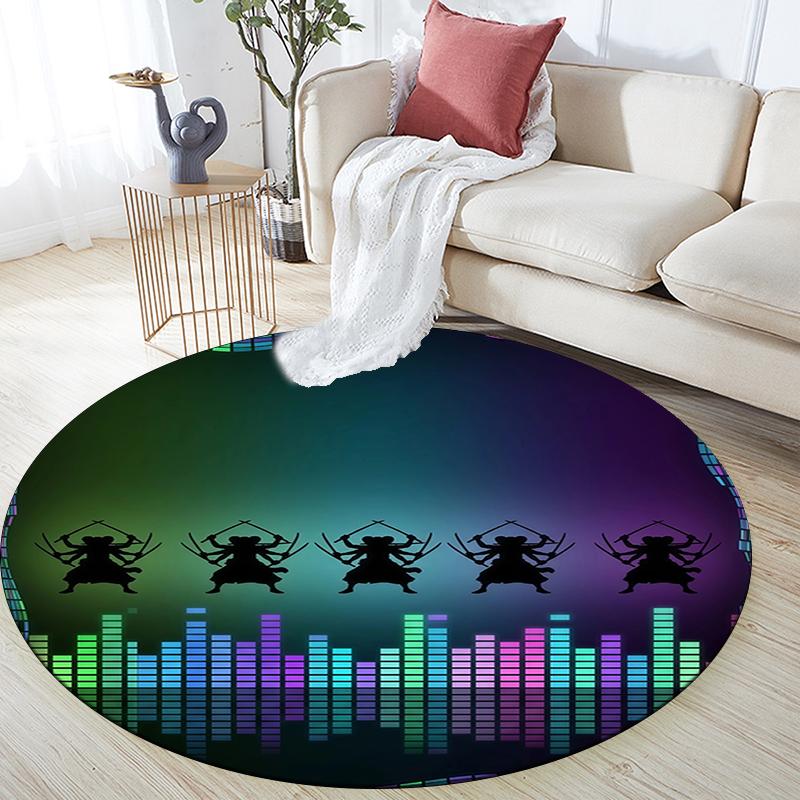 Zoro pattern round rug,Carpet Rug for Living Room Bedroom Playroom ,Non-slip Floor Mat,Holiday Gifts and Birthday Gifts.