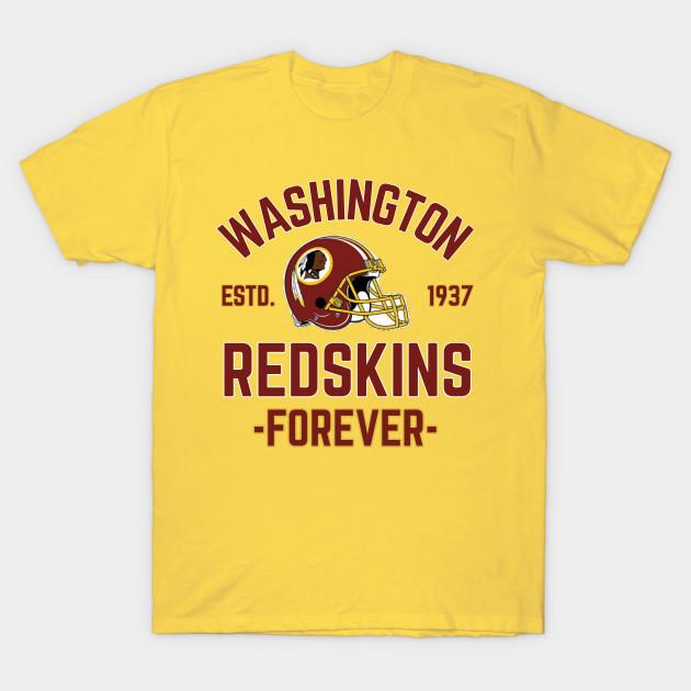 

Men Black Print T-shirt Washington Redskins 1937 Forever Vintage Retro Football No-Cut Transfer Paper Print Cotton Tshirt XL жовтий