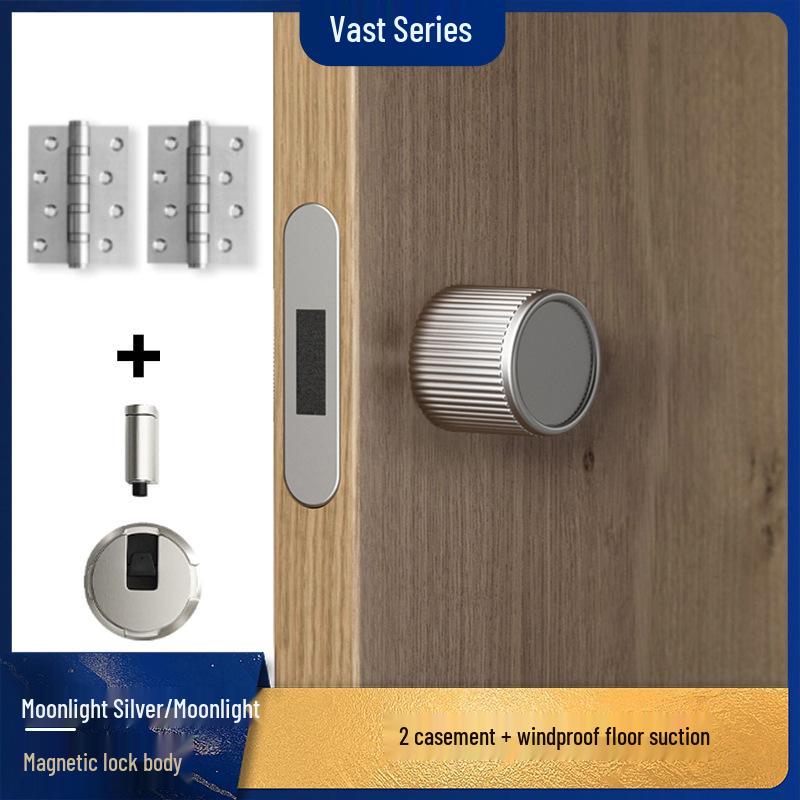 Minimalist Universal Indoor Door Handle Set for Bedroom and Bathroom