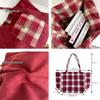 Autumn and Winter Woolen Plaid Double-sided Bag Fresh College Style Shoulder Bag Large Capacity Lazy Style Tote Bag Women