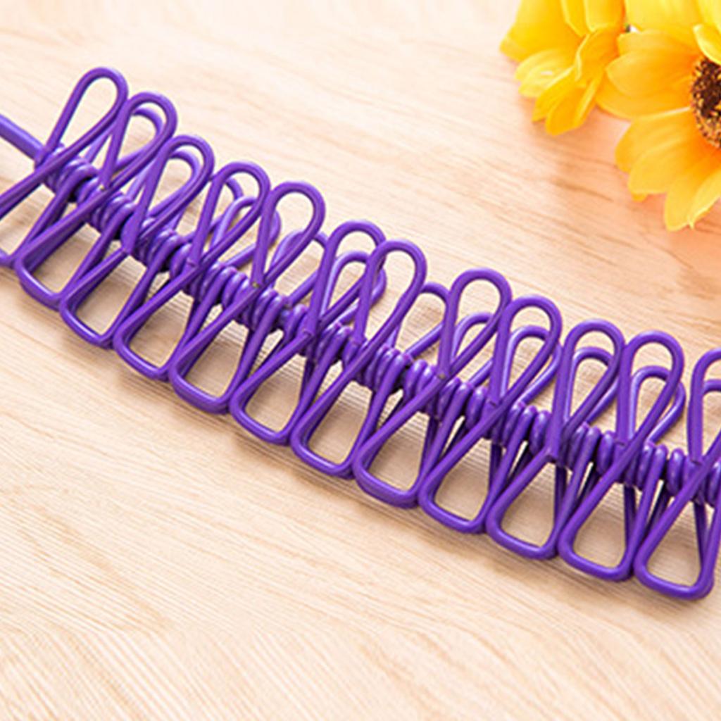 Portable Travel Clothesline With 12 Clip Windproof Travel Clothesline Retractable Elastic Laundry Clothesline Enduring