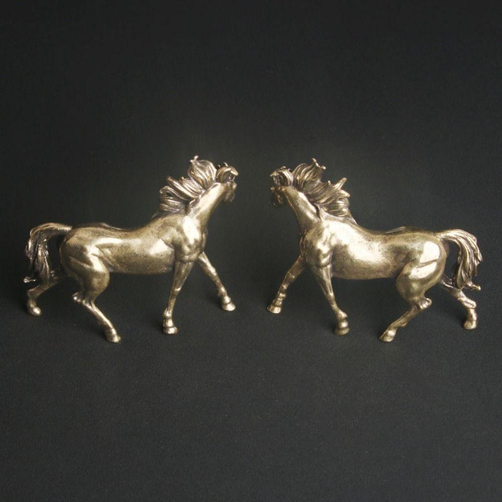 New Brass Horse Figurines Copper Desktop Decor Zodiac Horse Handmade Gifts Horse Metal Ornaments