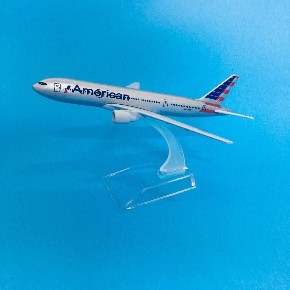 Escala 1/400 16cm Modelo de Avión Americano Boeing 777 Avión de Panel Aviones de Metal Fundido a Presión