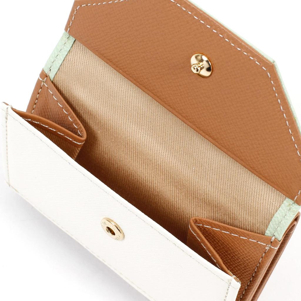 wallet PH0786 green 61311 [Kitamura] 3-color tri-fold camel/light [brown]
