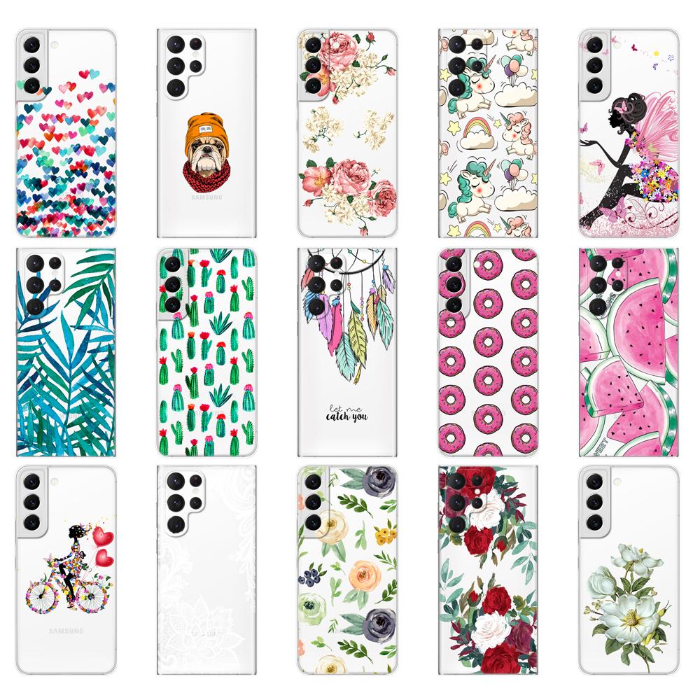 Samsung Galaxy S22 için | S22+ | S22 Ultra 5G Kılıf Samsung S22 Plus Telefon Arka Kapak GalaxyS22 S 22 Tampon Funda Silikon TPU