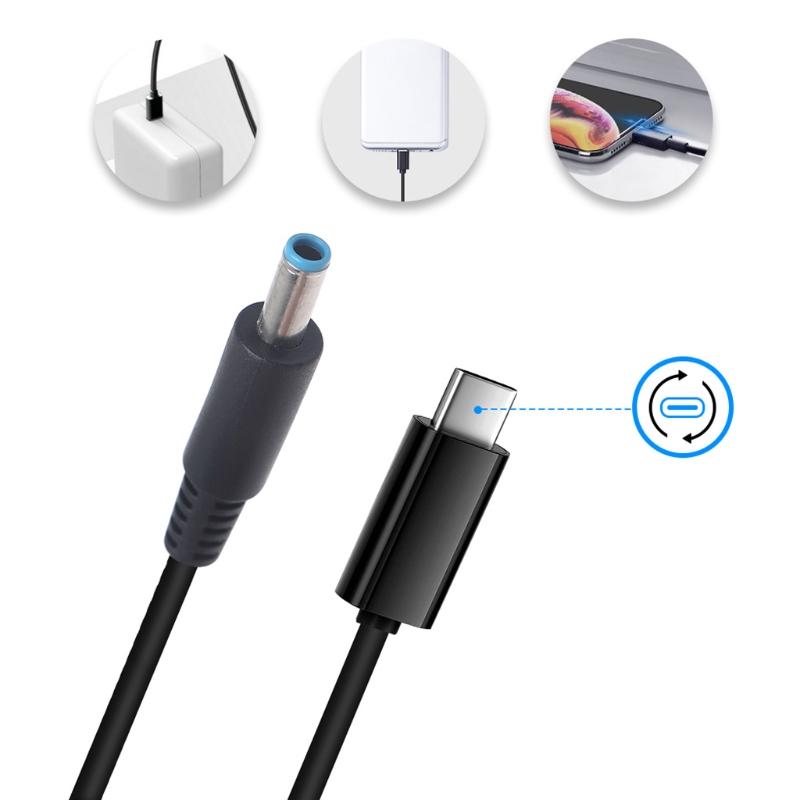 Computer Accessories 1.5M Type-C PD Charging Wire 4.5x3.0mm for DC Plug Converter for HP-Laptop