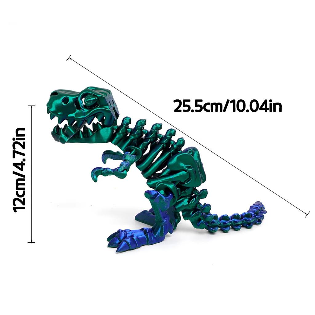 Movable Joint Toy Dinosaur Model Tyrannosaurus Rex Fossil Dragon 3D Printing Skull Decoration