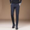 Чоловічі еластичні штани Slim Fit - Модні однотонні повсякденні штани на весну та осінь