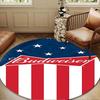 Budweiser Galaxy Bow Tie Round mat Home Decor, Chair rug For livingroom,Bedroom, doormat home decor Birthday Gift Christmas Gifts