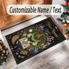 Witchcraft Theme Crystal Velvet Rug Personalized Custom Name Text Soft Floor Mat Home Decor