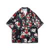 Beach style holiday floral shirt short-sleeved beach retro men's and women's summer sea