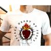 Sacred Heart Of Jesus I Trust In You Print T Shirt Men Traditional Catholic Faith Casual Vintage Washed Homme Breathable