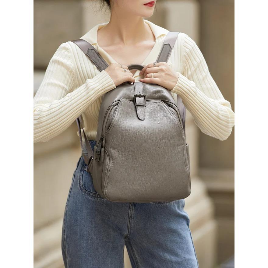 

Женский рюкзак из натуральной кожи, большая дорожная сумка, полнозерновая, дизайнерский бренд, модный, лимитированный, необходимость