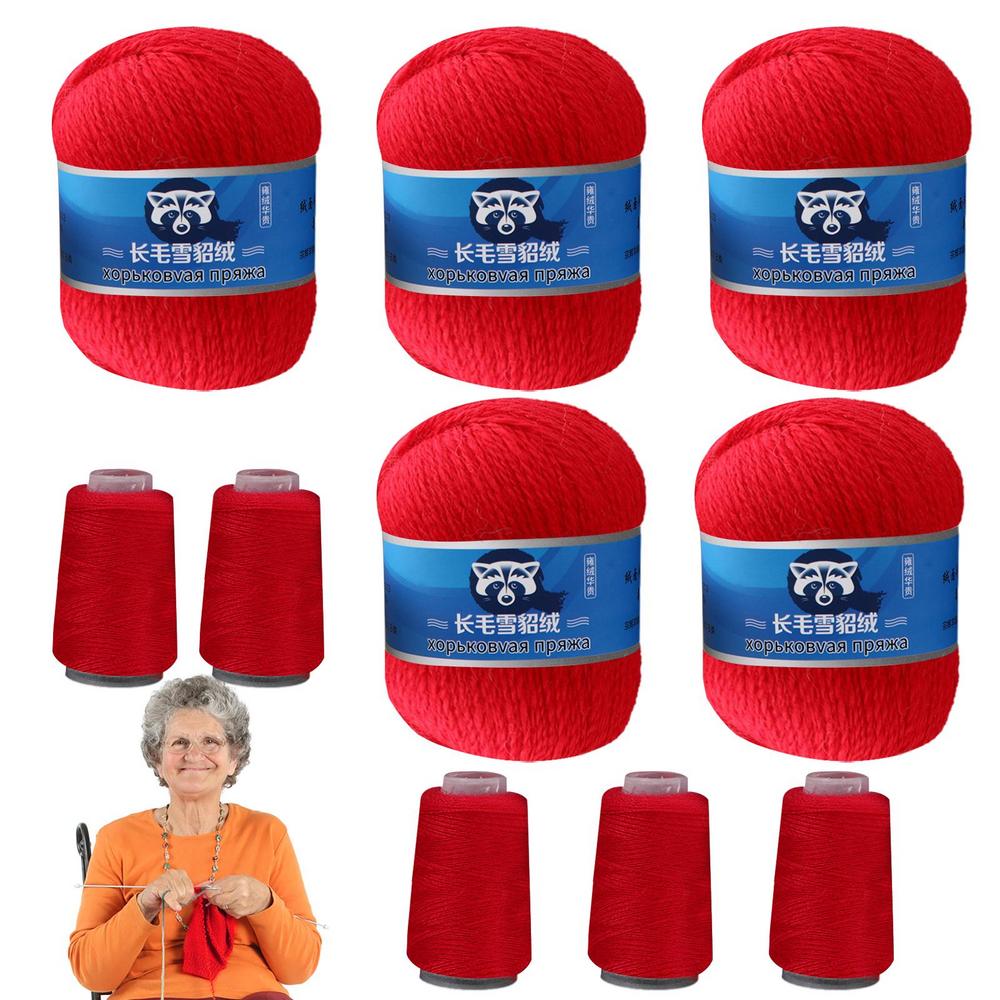 10pcs Long Plush Mink Cashmere Yarn Fine Quality Hand-Knitting Thread For Woman Cardigan Scarf Crocheting Hat Soft Woollen Yarn