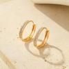 Factory Silver Jewelry 925 Sterling Silver Multi Size Two-layer Hoop Earrings for Women Simple Daily Wear Party Gift