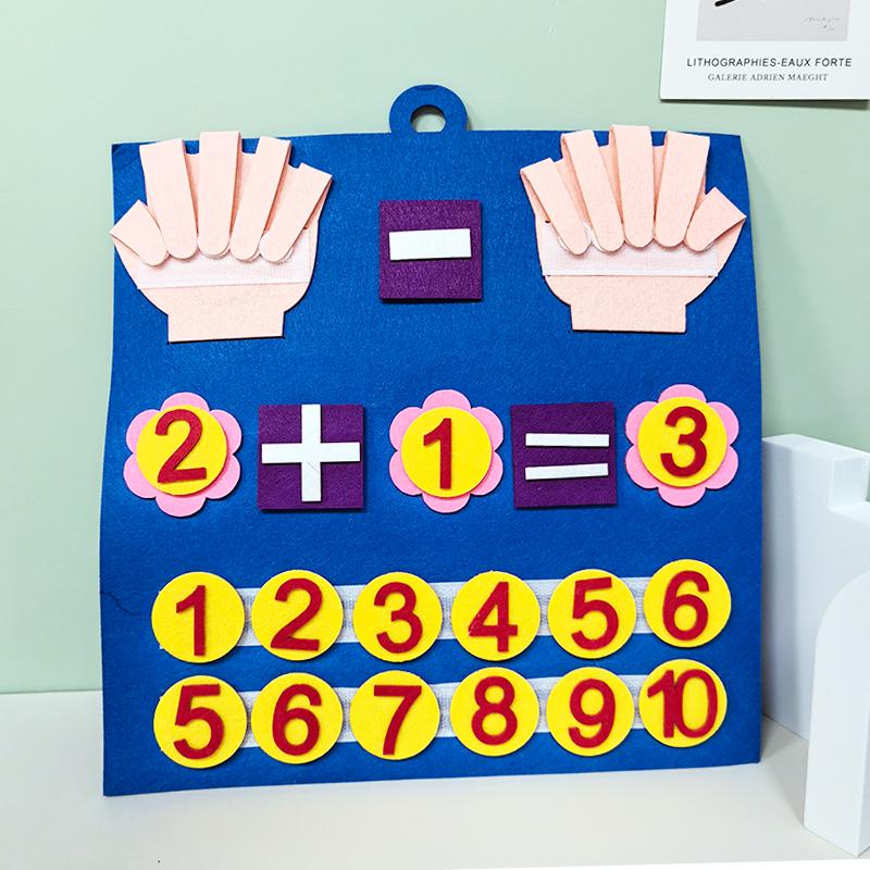Non-Toxic Children Early Education Enlightenment Cognitive Mathematics Busy Board Felt Board Montessori Toys Math For Kids Toys Gifts