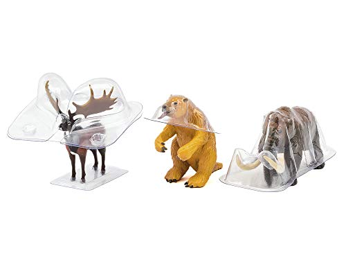 Carolata Ausgestorbene Tierfiguren, 3D-Enzyklopädie (Tiere der Känozoischen Ära / 8 Arten / Inklusive Anleitung) Realistische Figuren-Box Spielzeug, Lernspielzeug,