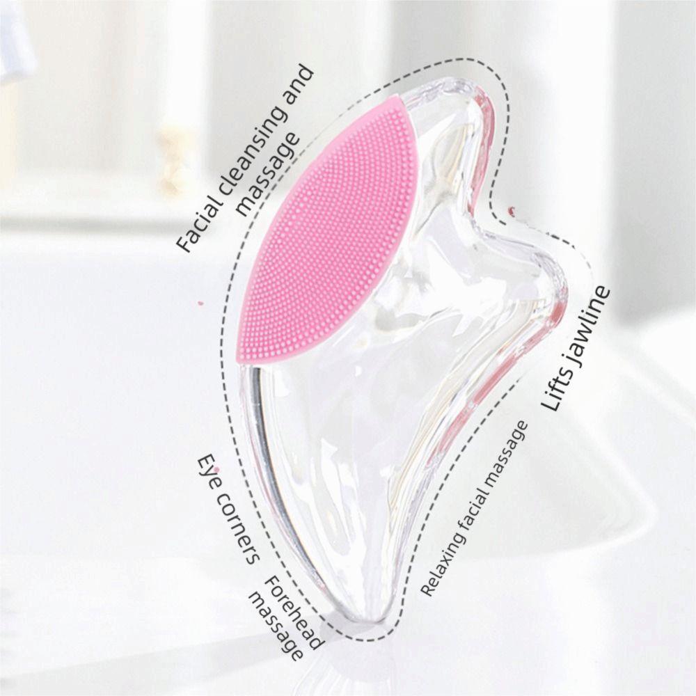 Transparent Resin Facial Massage Scraper with LED Light Face Lifting Machine Facial Skincare