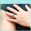 Elegant Sliver Color Fashion Wedding Rings Set For Women And Men With High Quality Material