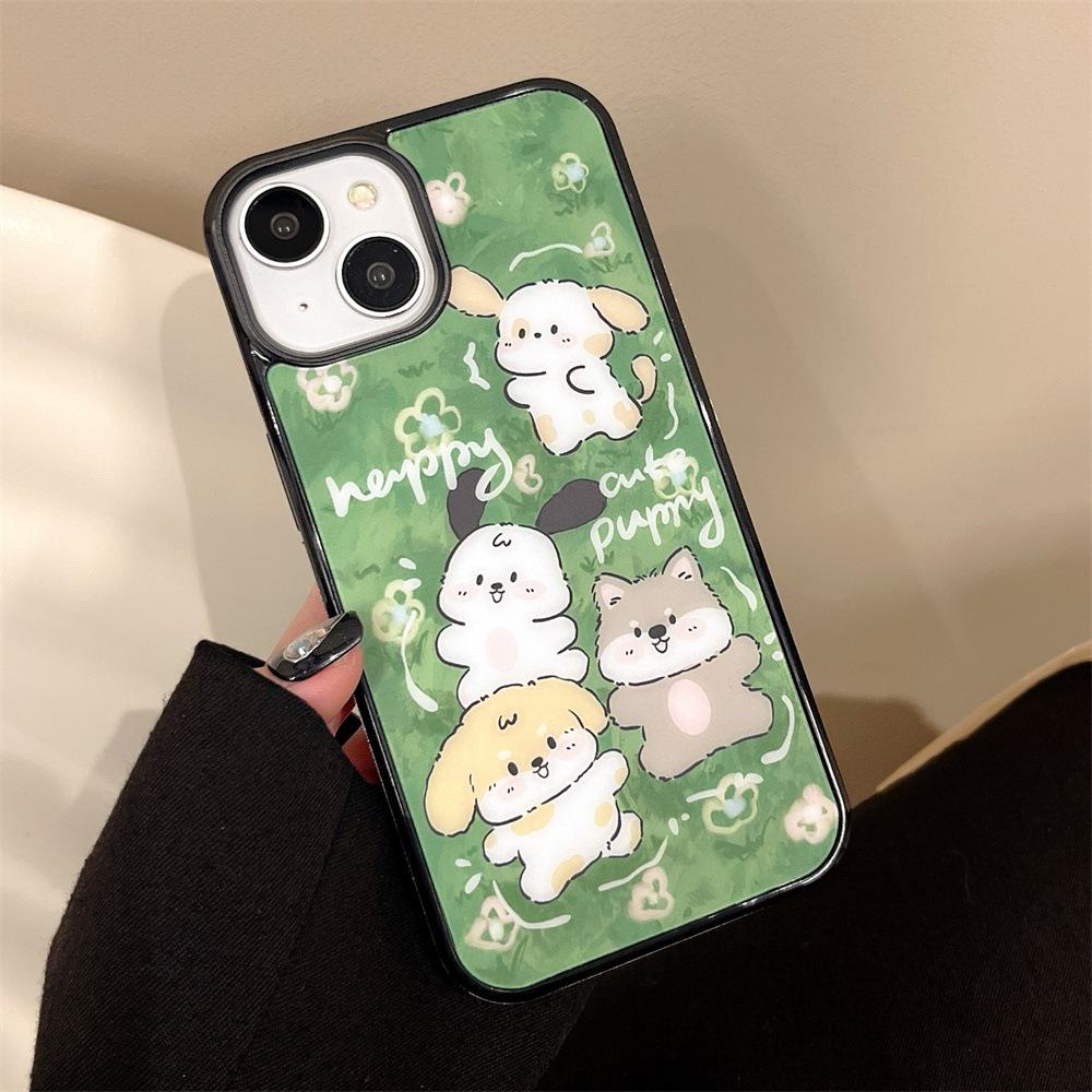 

Чехол с магнитным креплением для iPhone 15 Pro, совместимый с iPhone 11, 12, 13 Pro Max, дизайн Grassland Cat and Dog. iPhone 16 Pro