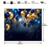 Royal Blue Glitter Background,birthday Wedding Dance Graduation  Background Party Glitter Blue Balloon Party Decoration
