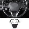 Carbon Fiber Steering Wheel Decor Frame Trim 3PCS For Toyota Camry 2018-2024