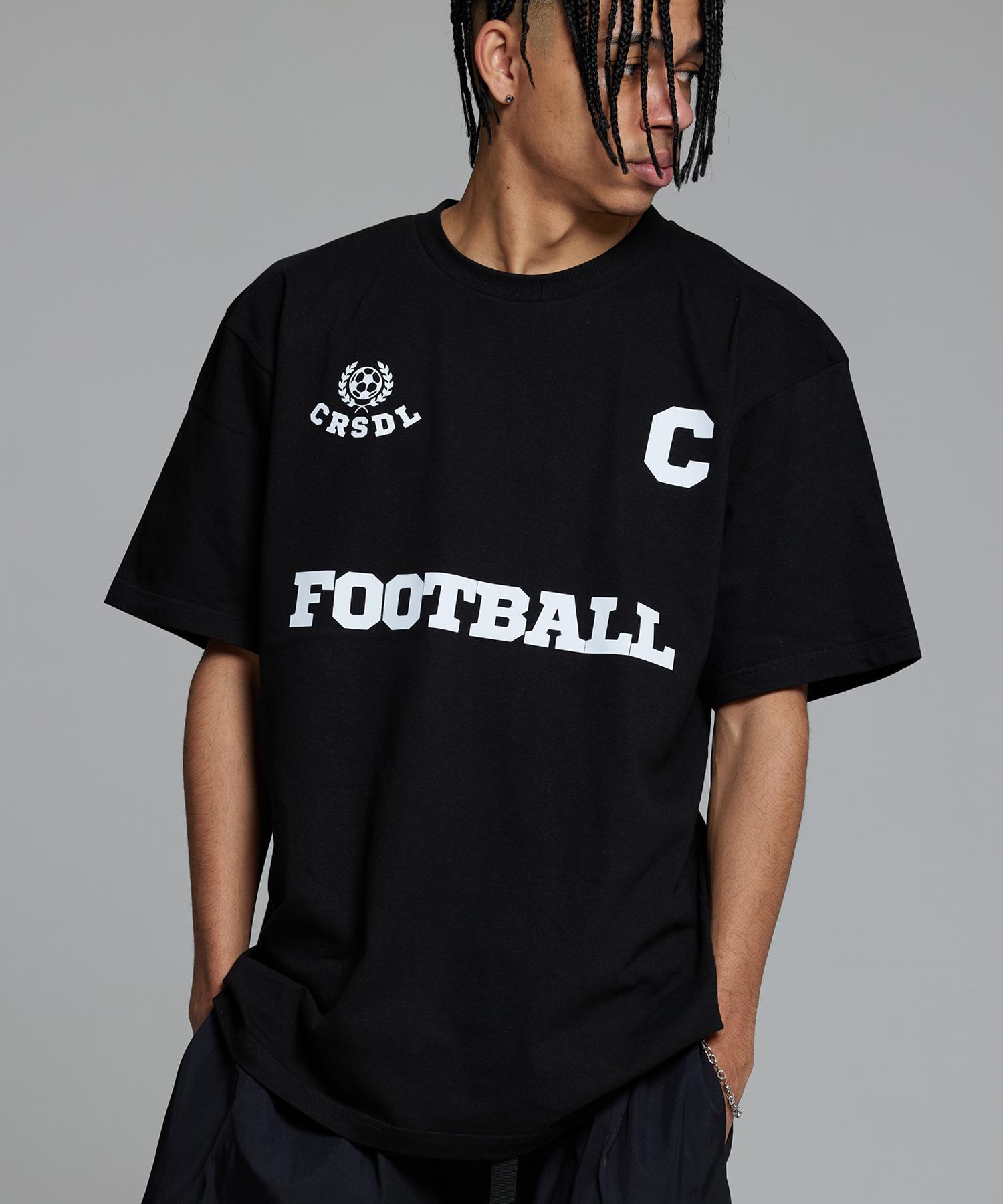 Cream Soda Lab C Logo Football Club Short Sleeve T-Shirt Black L