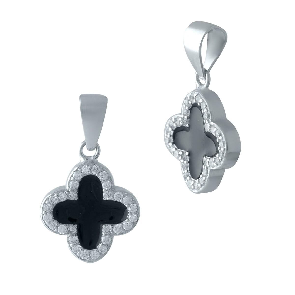 

Срібна підвіска з емалью (2000082)