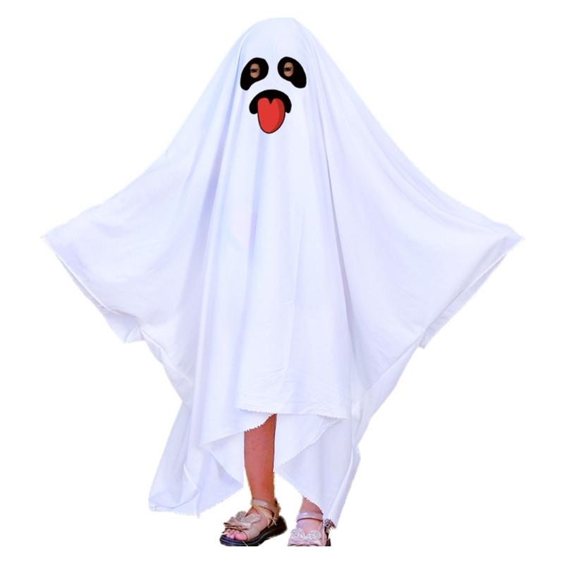 Ghostes Halloween Costumes White Ghostes Cloak Cape Halloween Cloak Cape Hat Ghostes Cosplay Supplies