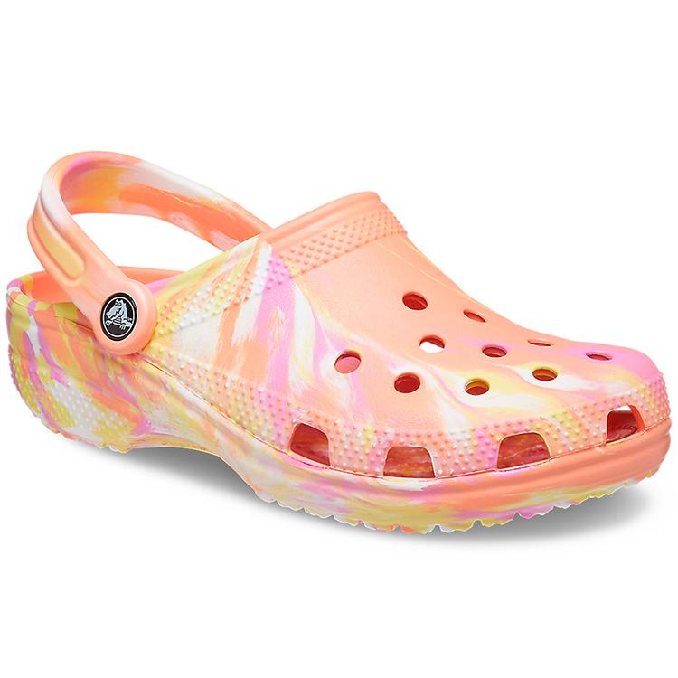 Crocs Classic Clog Marble Beach Sports Unisex Red Multi Color Sandals 'Red' 206867-83F