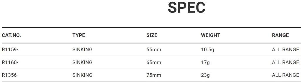 Yo Zuri Rattl'n Vibe 55 Mm Vibration Sinking Lure R1159-GBL (4398)