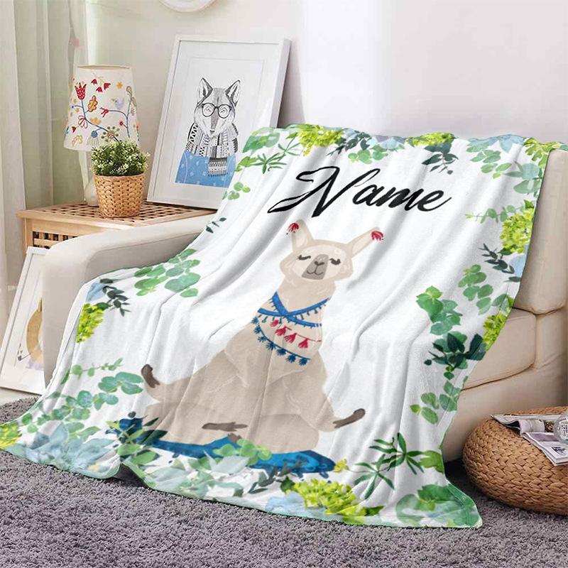 Blankets Children Girls Boys Linen Wool Blankets Personalized Family Friends Flannel Blankets Gifts