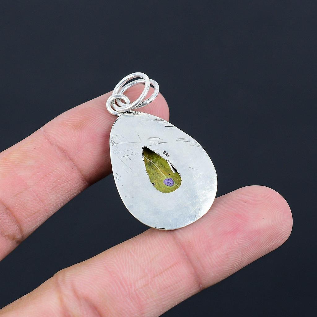 Natural Atlantisite Gemstone Jewelry 925 Sterling Silver Pendant For Girls