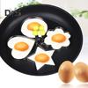 5Pcs Egg Mold Ring Easy To Clean Creative Round Heart Shapes Stainless Steel Frying Egg Mold for Home Kitchen