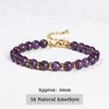 JD Natural Stone Green Aventurine 6mm Round Bead Stainless Steel Bracelet Women Trendy Adjustable Reiki Healing Jewelry Female