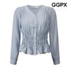 Ggpx Long Sleeve Smoke Blouse  Gq3sh051f 