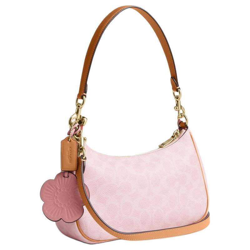 Coach Shoulder Bag Valentine's Day Limited Teri 24 Removable Flower Pendant Classic Presbyopia Artificial Leather Mahjong Crossbody Medium Women's
