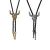 Long Leather Bull's Head Necklace Jewelry Fashion New Direct Sales Retro Men