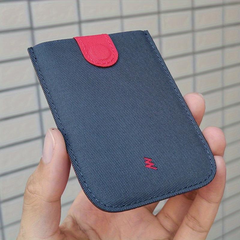 1PC color gradual change pull card bag laminated card bag ultra-thin practical small simple storage anti-degaussing compartment design