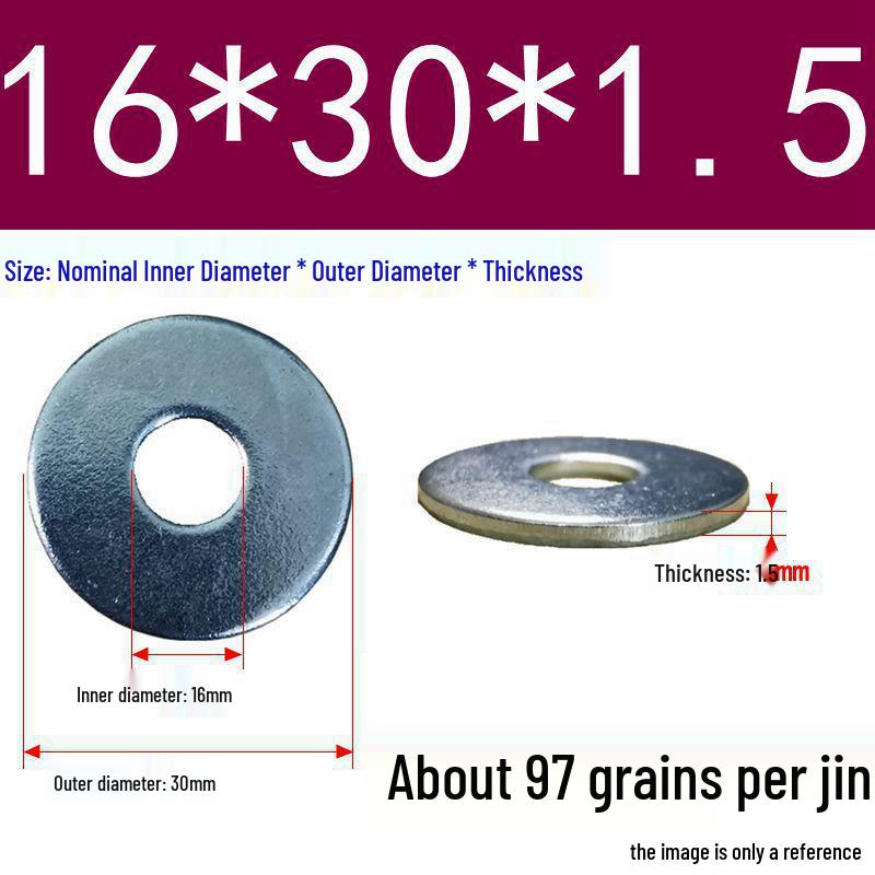 Galvanized Oversized Metal Washers M3-M60