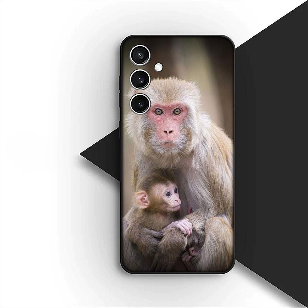 Casing Phone Cover for Samsung Galaxy S25 S24 S23 FE Ultra Plus S7 Edge S25+ S23+ A56 5G Case Monkey Gorilla Ape Baby Animal