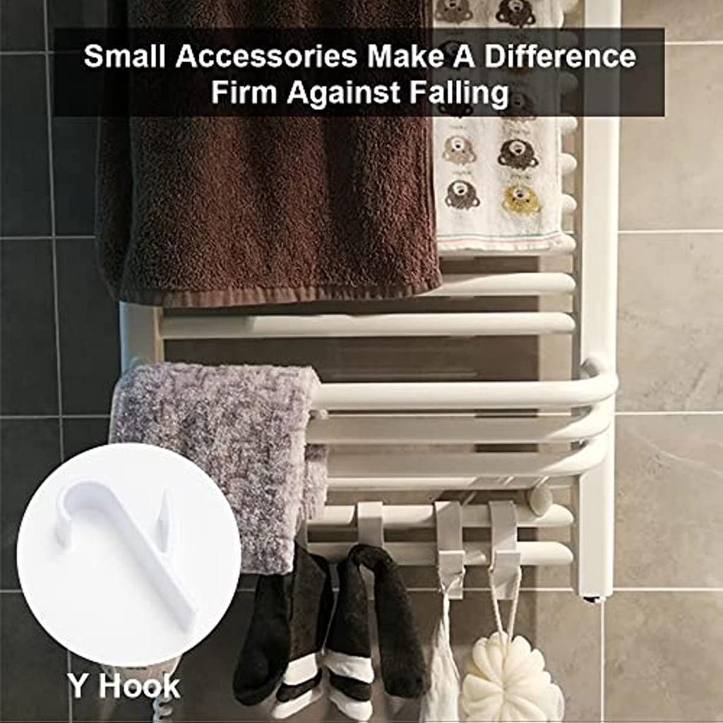 6 Haken für Badetücher, Haken für Heizung, Kunststoff, für Bad und Küche