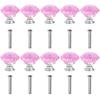 10Pcs 30mm K9 Crystal Glass Zinc Alloy Pull Handle Knobs for Door Cabinet Drawer