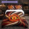 Vzor Manchester United 3dílná sada povlečení Měkký povlak na přikrývku z mikrovlákna s povlaky na polštáře do ložnice